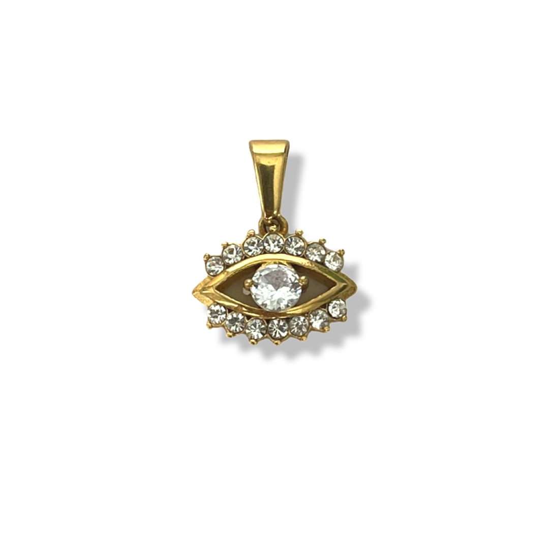 Evil eye necklace, blue evil eye pendant, third eye necklace, all seeing  eye, nazar necklace, a blue glass eye on a 14k gold filled chain